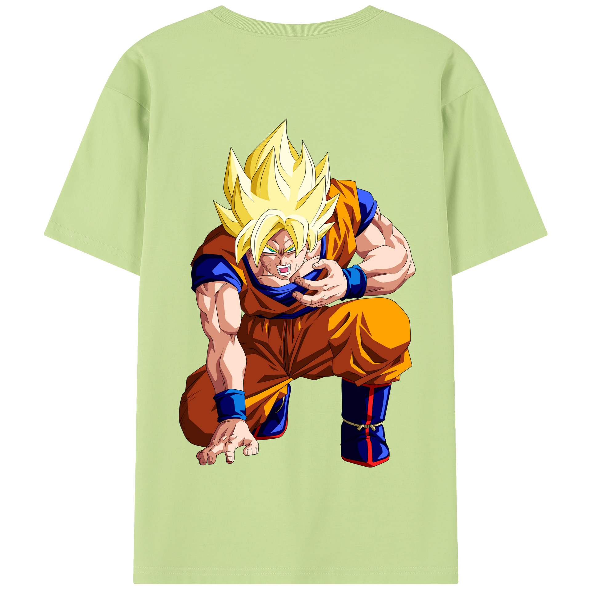 （画像用） ドラゴンボール 孫悟空（そん ごくう）Son Goku カカロット DRAGON BALL Kakarotto 綿100％半袖Tシャツ（背面プリント）